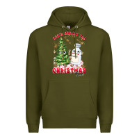 Army Green racn around the christmas tree Premium Hoodie - MaliasSmallBusiness