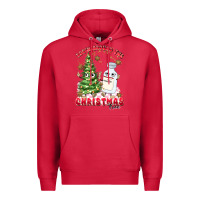 Cardinal racn around the christmas tree Premium Hoodie - MaliasSmallBusiness