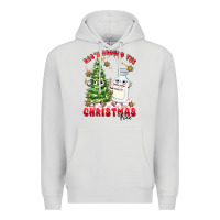 Dove Grey racn around the christmas tree Premium Hoodie - MaliasSmallBusiness