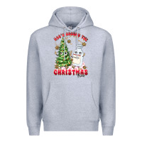 Heather Grey racn around the christmas tree Premium Hoodie - MaliasSmallBusiness