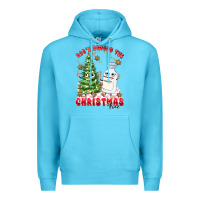Ocean Blue racn around the christmas tree Premium Hoodie - MaliasSmallBusiness