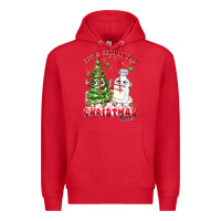 Red racn around the christmas tree Premium Hoodie - MaliasSmallBusiness