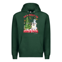 Sports Green racn around the christmas tree Premium Hoodie - MaliasSmallBusiness