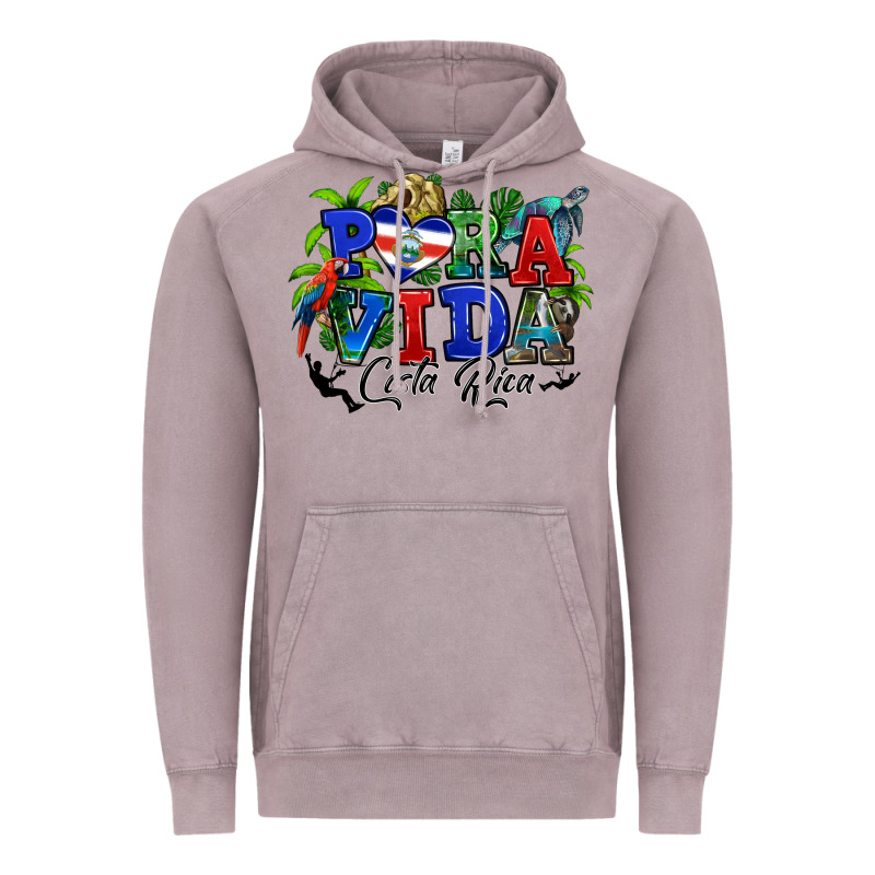 Pura Vida Costa Rica Rana Vintage Hoodie by RanaPortraitStore | Teevron