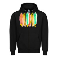 Black Western Color Farm Life Brush Strokes Zipper Hoodie - Bettercallsaul