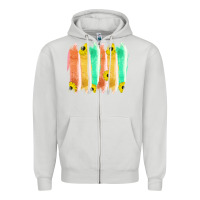 Dove Grey Western Color Farm Life Brush Strokes Zipper Hoodie - Bettercallsaul