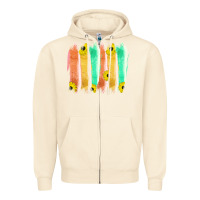 Sandshell Western Color Farm Life Brush Strokes Zipper Hoodie - Bettercallsaul