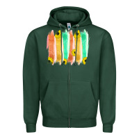 Sports Green Western Color Farm Life Brush Strokes Zipper Hoodie - Bettercallsaul