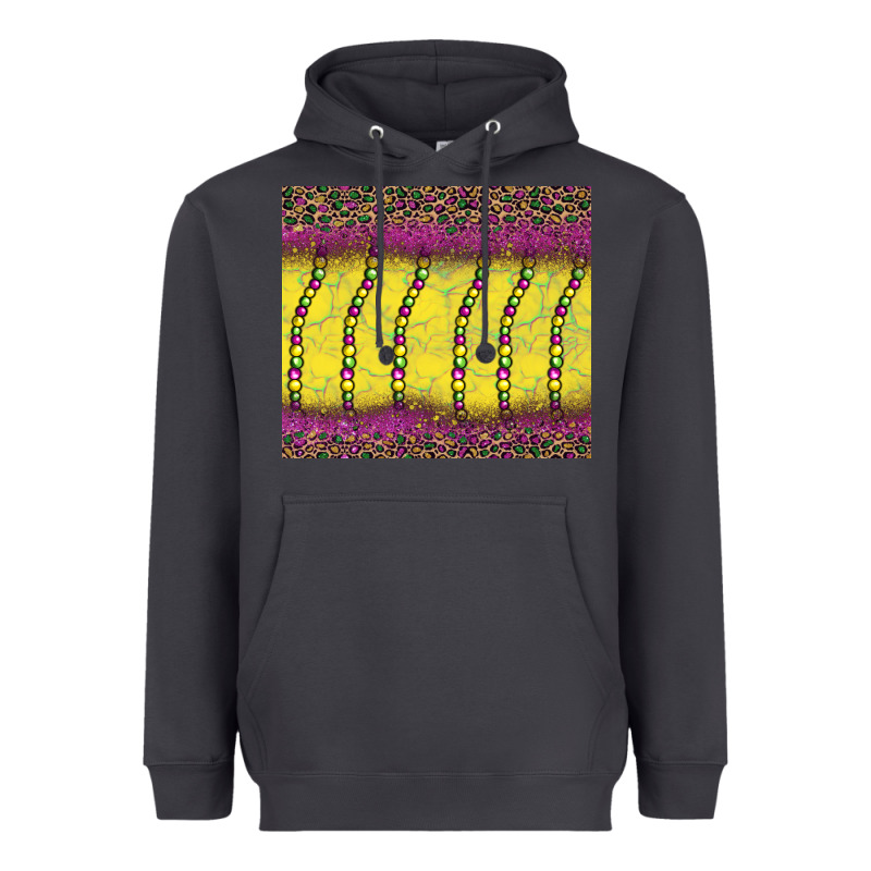 Mardi Gras Bead Leopard Heavyweight Hoodie by BarkalooDesign | Teevron