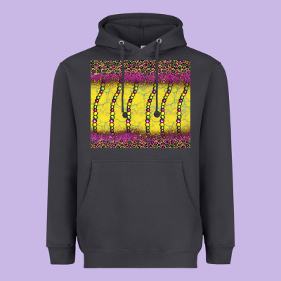 Mardi Gras Bead Leopard Heavyweight Hoodie Designed By Barkaloodesign