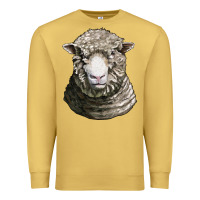 Antique Gold dorset sheep head Premium Sweatshirt - LillyAllenDesigns