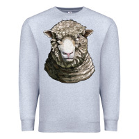 Heather Grey dorset sheep head Premium Sweatshirt - LillyAllenDesigns