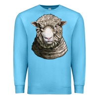 Ocean Blue dorset sheep head Premium Sweatshirt - LillyAllenDesigns