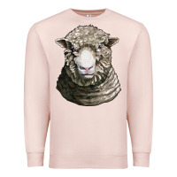 Pale Pink dorset sheep head Premium Sweatshirt - LillyAllenDesigns
