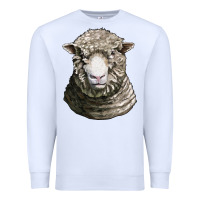 White dorset sheep head Premium Sweatshirt - LillyAllenDesigns