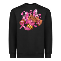 Black Breast Cancer afro girl sneakers Heavyweight Sweatshirt - RanaPortraitStore