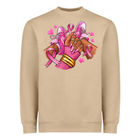 Mushroom Breast Cancer afro girl sneakers Heavyweight Sweatshirt - RanaPortraitStore