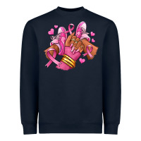 Navy Breast Cancer afro girl sneakers Heavyweight Sweatshirt - RanaPortraitStore