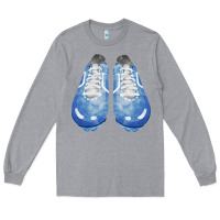 Heather Grey blue cleats fa element Long Sleeve Tee - FaDigitalArtStudio