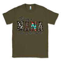 Army Green being nana makes my life complate Classic Tee - CowhideDigitalArt