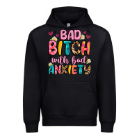 Black bad bitch with bad anxiety Urban Hoodie - Artiststas