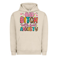 Pigment French Oak bad bitch with bad anxiety Urban Hoodie - Artiststas