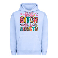 Pigment Grape Ice bad bitch with bad anxiety Urban Hoodie - Artiststas