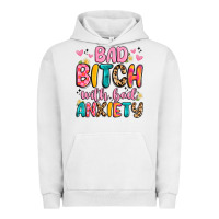 Pigment Lunar Rock bad bitch with bad anxiety Urban Hoodie - Artiststas
