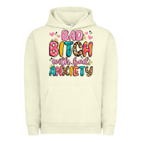 Pigment Pistachio bad bitch with bad anxiety Urban Hoodie - Artiststas