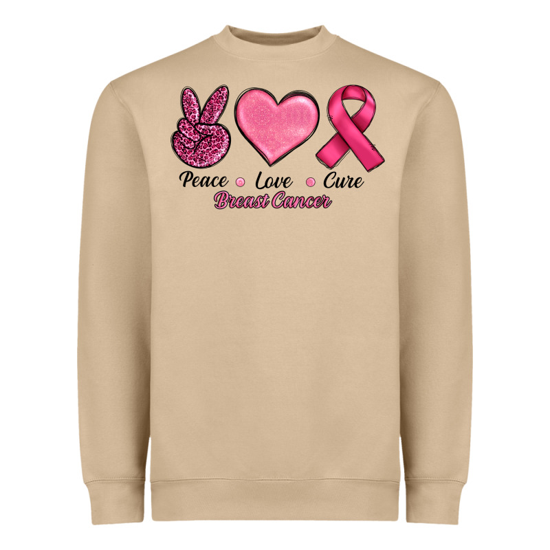 Peace Love Cure Cancer Heavyweight Sweatshirt by RanaPortraitStore | Teevron
