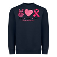 Navy Peace Love Cure Cancer Heavyweight Sweatshirt - RanaPortraitStore