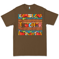 Cacao teacher and pens apples books leopard and tooled leather tumbler Premium Tee - Artiststas