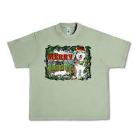 Oil Green merry and bright husky farm  background Urban Heavy Tee - RanaPortraitStore