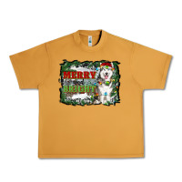 Peanut Butter merry and bright husky farm  background Urban Heavy Tee - RanaPortraitStore