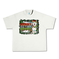 Pistachio merry and bright husky farm  background Urban Heavy Tee - RanaPortraitStore