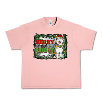 Salmon merry and bright husky farm  background Urban Heavy Tee - RanaPortraitStore