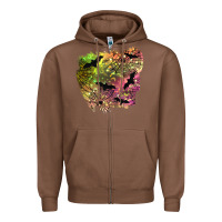 Chestnut bat halloween patch Zipper Hoodie - BundleAndBundleShop
