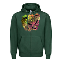 Sports Green bat halloween patch Zipper Hoodie - BundleAndBundleShop