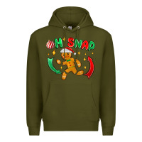Army Green oh snap with gingerbread Premium Hoodie - MaliasSmallBusiness
