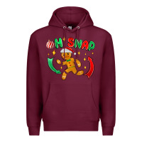 Burgundy oh snap with gingerbread Premium Hoodie - MaliasSmallBusiness