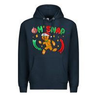 Navy oh snap with gingerbread Premium Hoodie - MaliasSmallBusiness