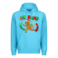Ocean Blue oh snap with gingerbread Premium Hoodie - MaliasSmallBusiness