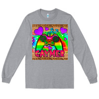Heather Grey gaymer mousepad Long Sleeve Tee - HRA Design Shop