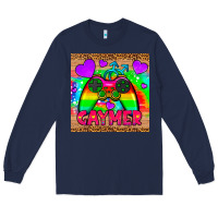 Navy gaymer mousepad Long Sleeve Tee - HRA Design Shop