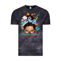 Cloud Black teacher life messy bun Vintage Tee - texasbilliewilder
