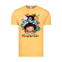 Vintage Mustard teacher life messy bun Vintage Tee - texasbilliewilder