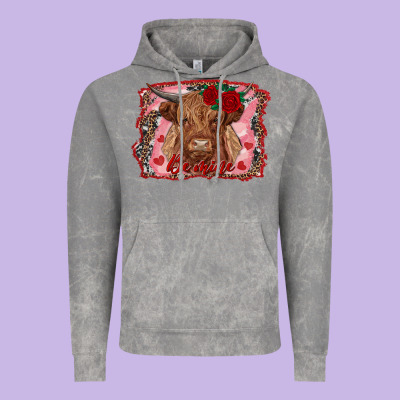 Vintage Hoodie be mine cow