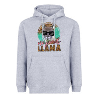 Heather Grey western no prob llama Heavyweight Hoodie - LillyAllenDesigns
