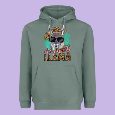 Western No Prob Llama Heavyweight Hoodie Designed By Lillyallendesigns