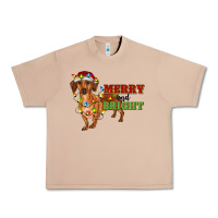 Burro merry and bright dachshund Urban Heavy Tee - RanaPortraitStore